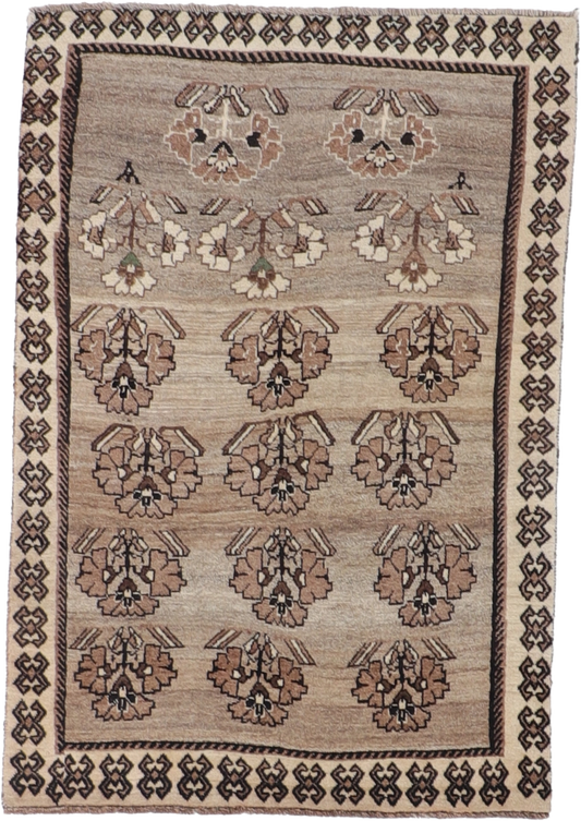 W 3.9 L 5.4 Lori 100% Wool Hand-Woven Geometric Design - 61017