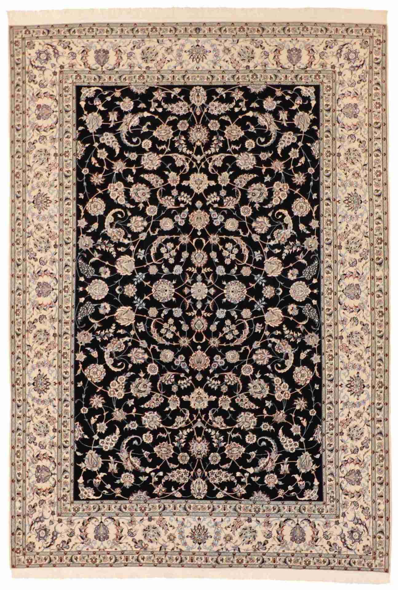 7 x 10 - Naine Fine/Silk All Over Rectangle - Hand Woven Rug — 61031