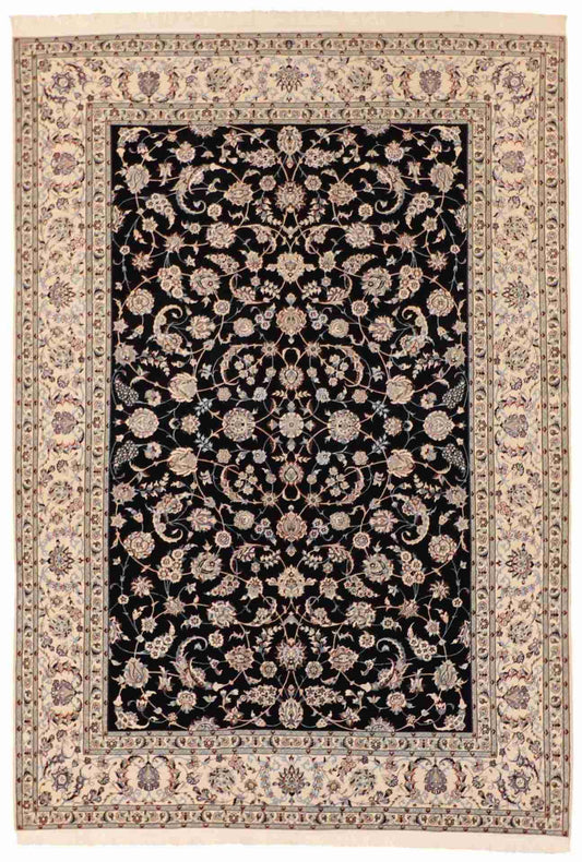7 x 10 - Naine Fine/Silk All Over Rectangle - Hand Woven Rug — 61031