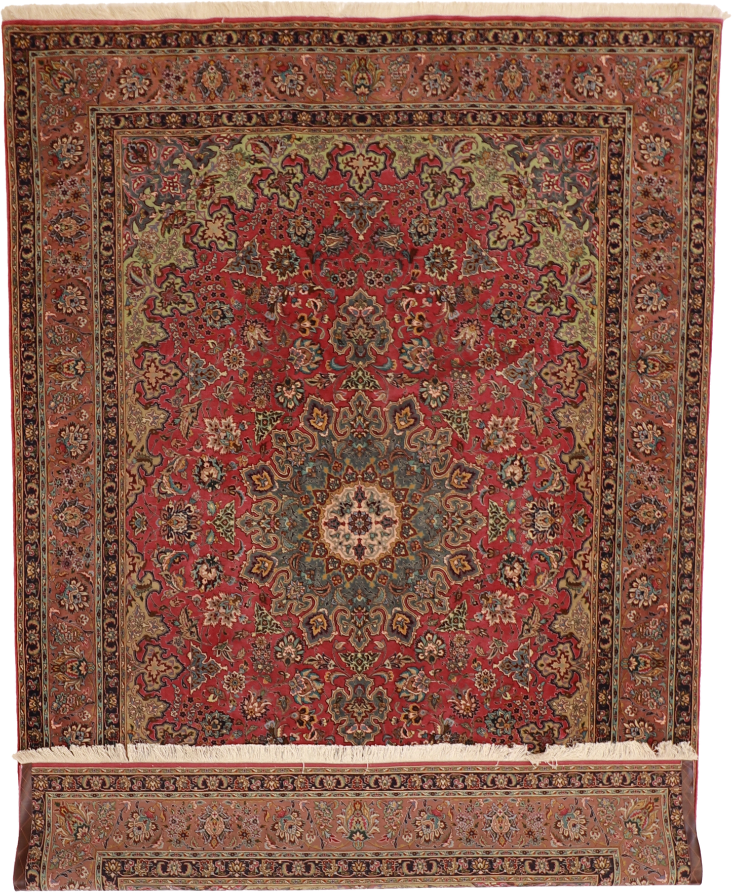 W 6.6 L 9.6 Tabriz 100% Wool Handmade Geometric Design - 61035