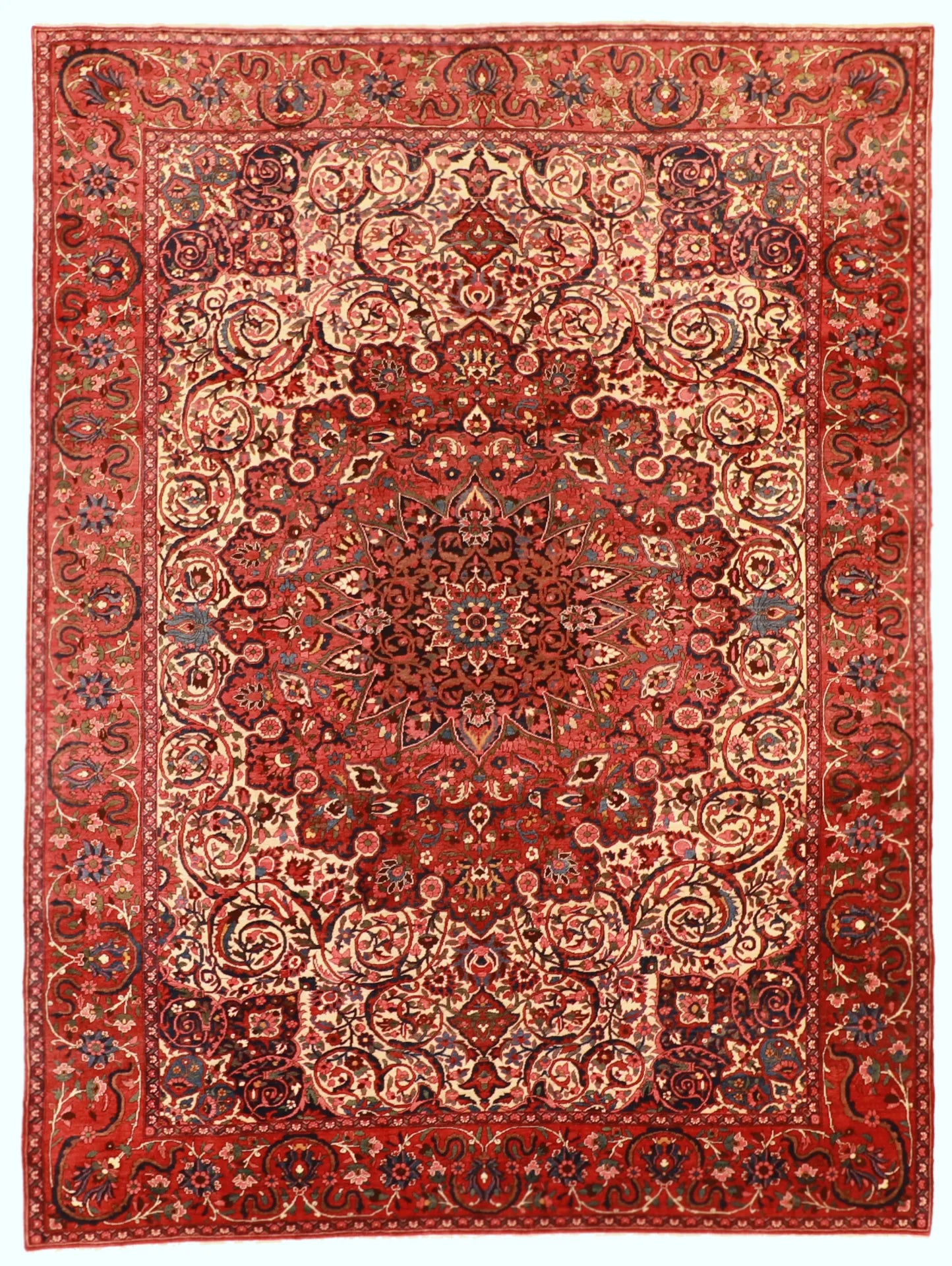 W 3.1 - L 12.1 - Bakhtiarie Fine/Wool Floral Rectangle - Hand Woven Rug - 61044