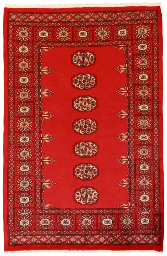 W 3.3 - L 5 - Bokhara Wool All Over Rectangle - Finest Hand-Knotted Quality Wool - 61215