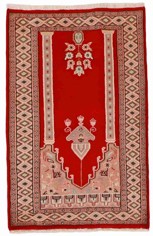 W 2.7 - L 4.1 - Bokhara Wool All Over Rectangle - Finest Hand-Knotted Quality Wool - 61222