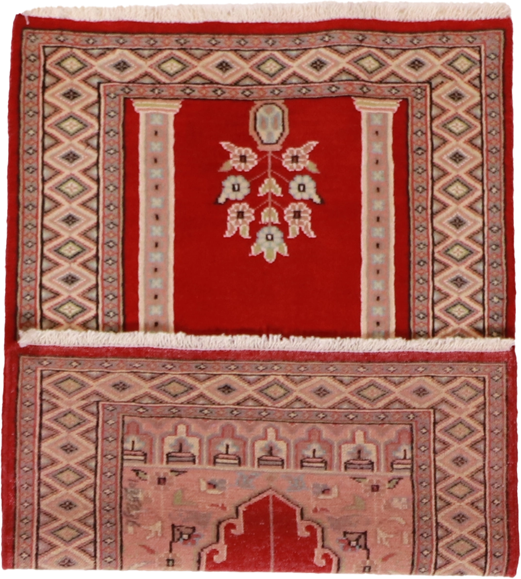 W 2.7 L 4.1 Bokhara 100% Wool Hand-Woven All-Over Design - 61222