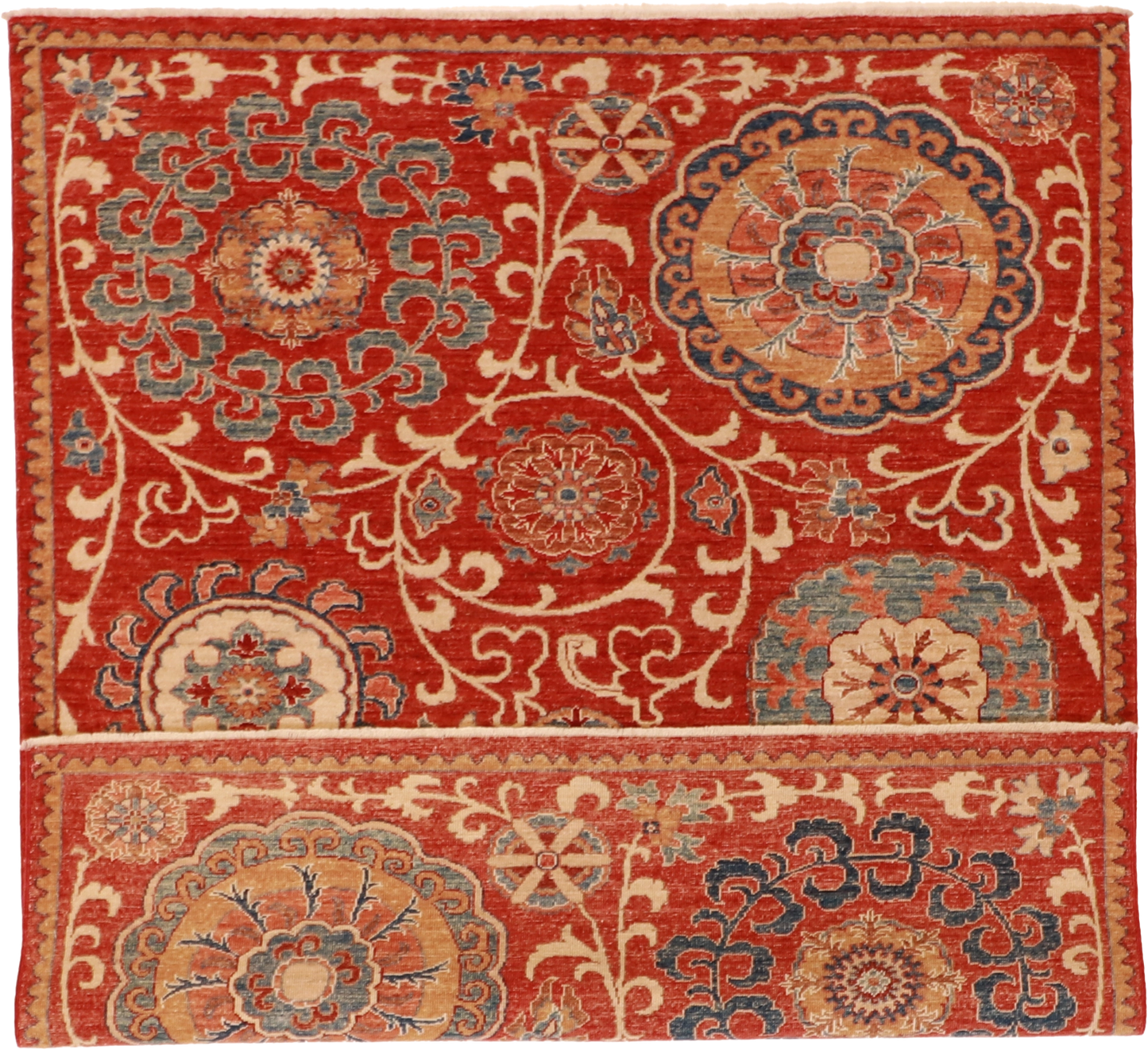 W 5.2 L 6.5 Suzannie 100% Wool Hand-Woven All-Over Design - 61245