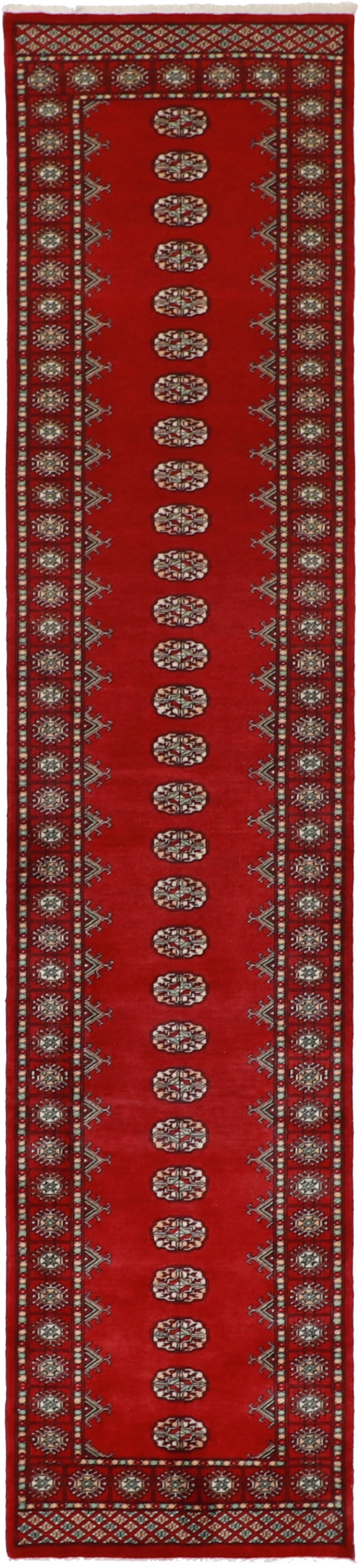 W 2.8 - L 11.7 Bokhara 100% Wool Hand-Woven Runner - 61258