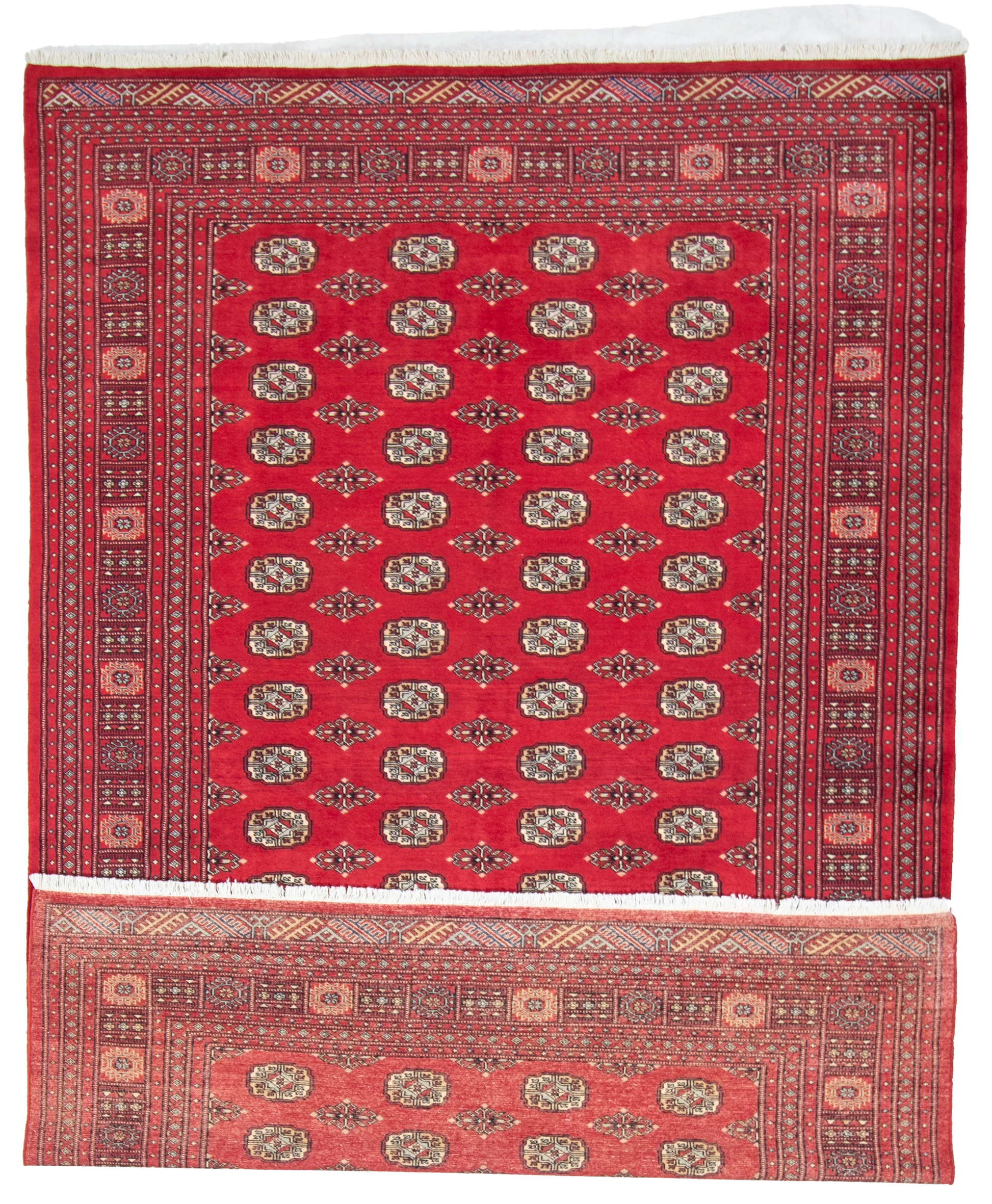 W 6.6 L 9.6 Bokhara 100% Wool Hand-Woven All-Over Design - 61263