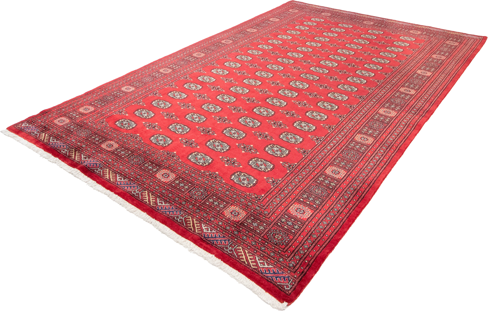 W 6.6 L 9.6 Bokhara 100% Wool Hand-Woven All-Over Design - 61263