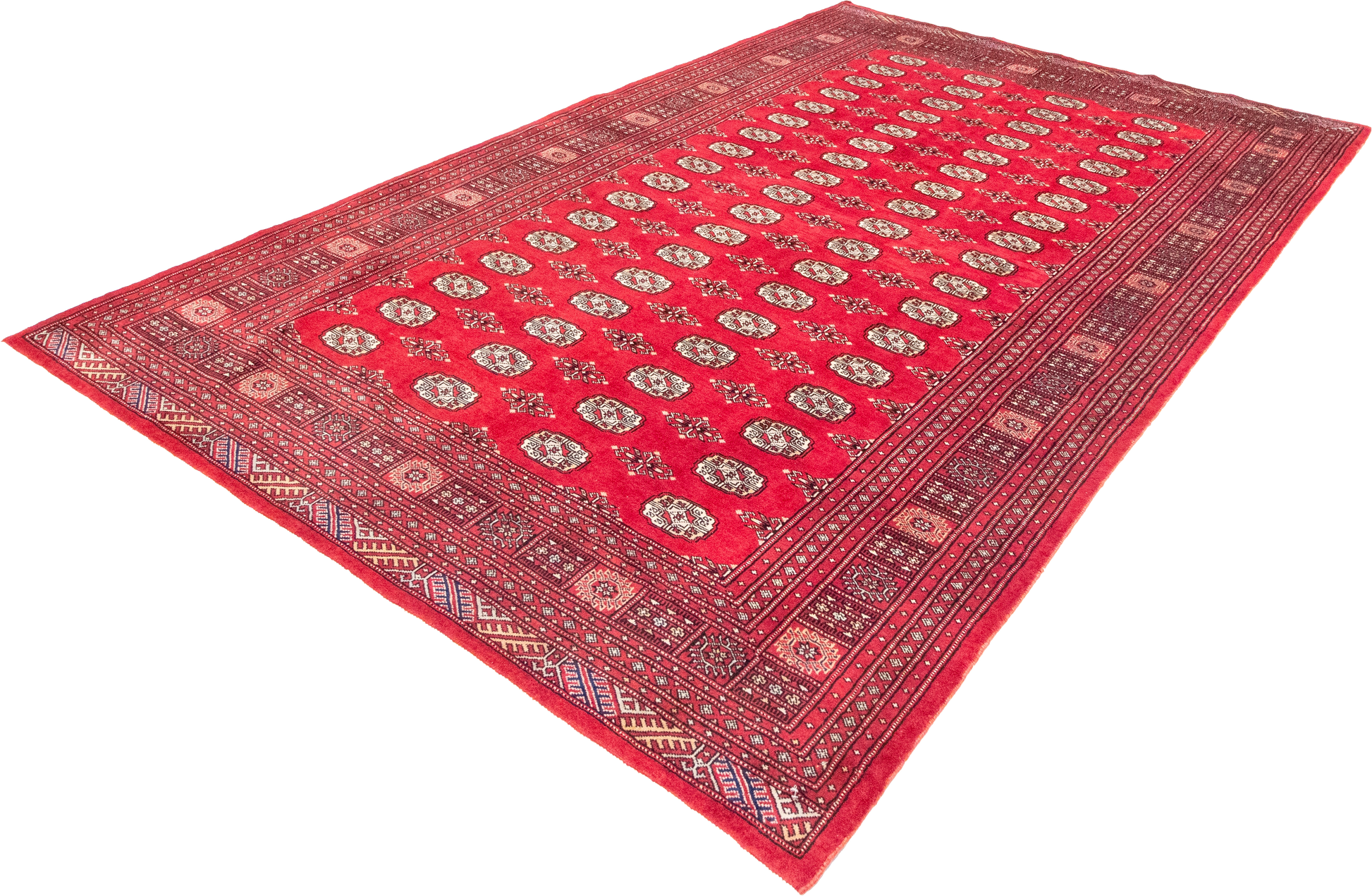 W 6.6 L 9.6 Bokhara 100% Wool Hand-Woven All-Over Design - 61263