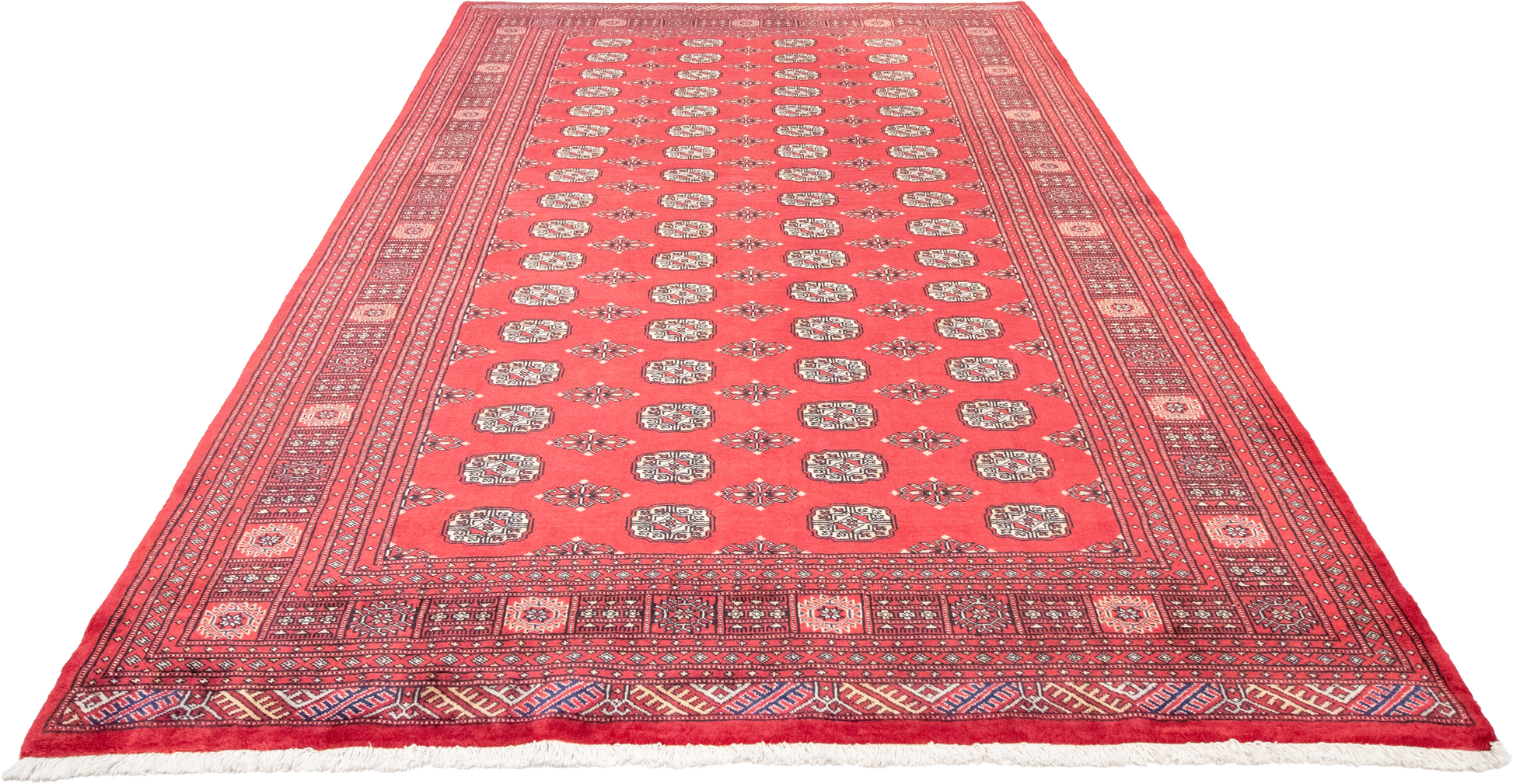 W 6.6 L 9.6 Bokhara 100% Wool Hand-Woven All-Over Design - 61263