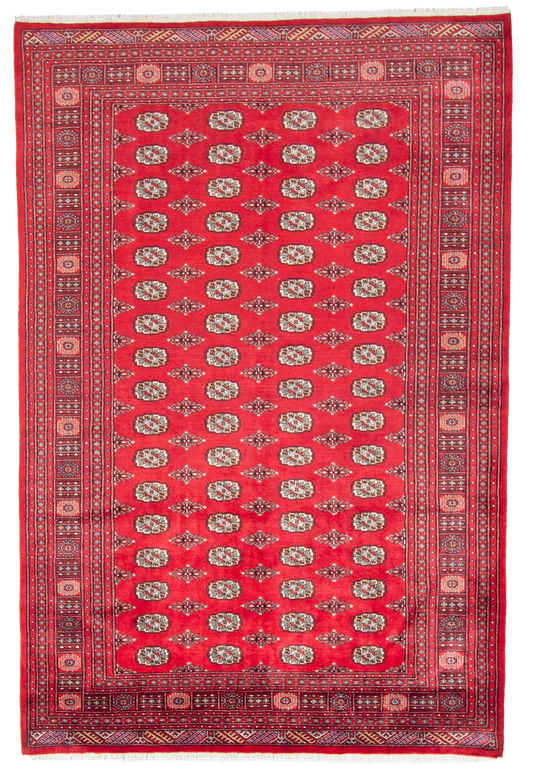 W 6.6 L 9.6 Bokhara 100% Wool Hand-Woven All-Over Design - 61263