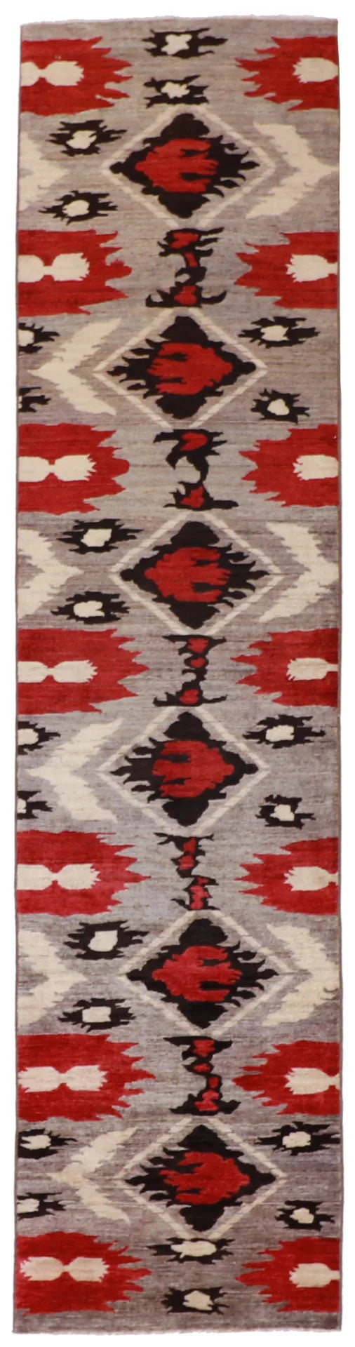 2.11 x 12 - Mountain Modern Fine/Wool All Over Rectangle - Finest Hand-Knotted Quality Wool — 61267