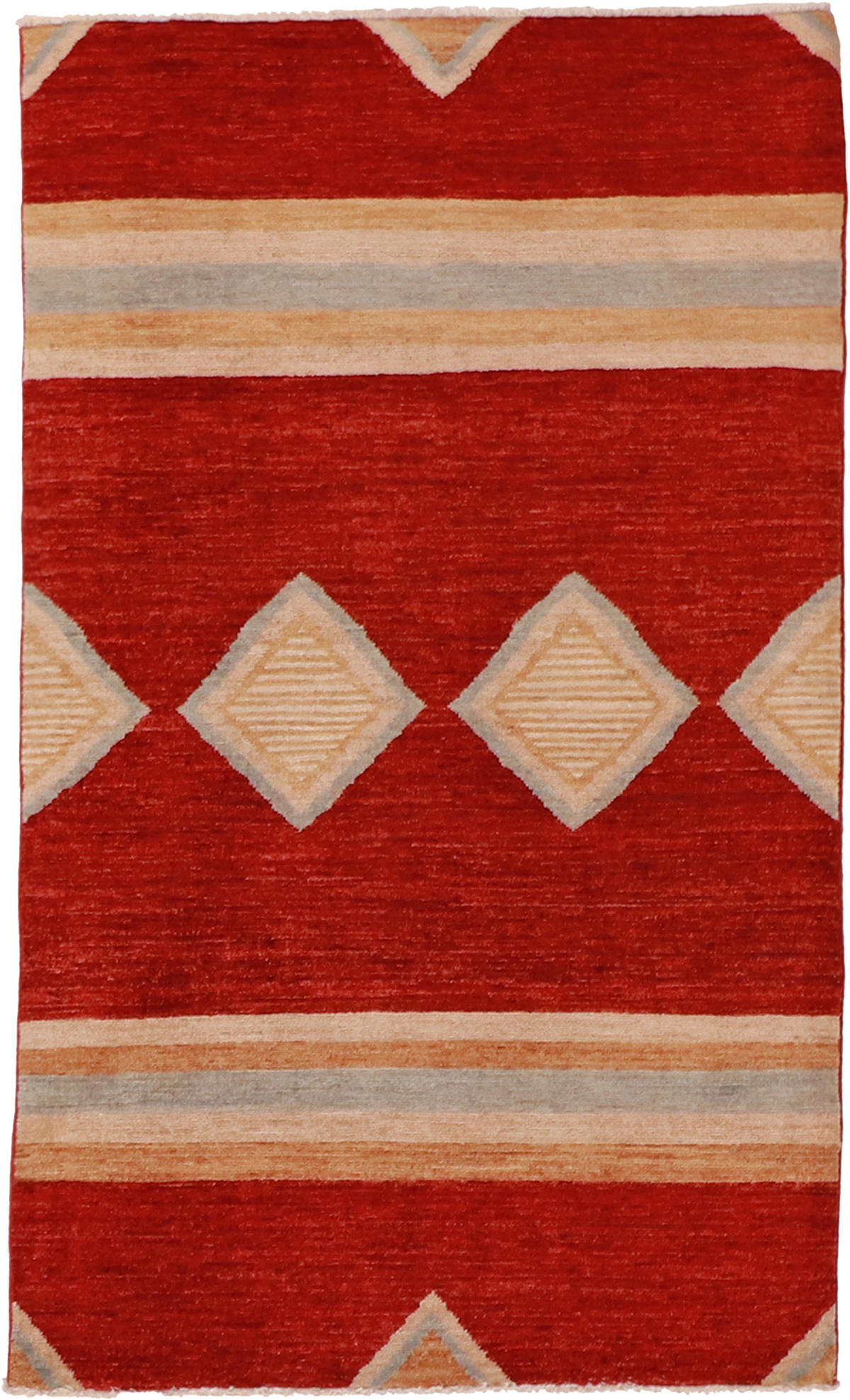 W 3.1 - L 5.2 Mountain Modern 100% Wool Handmade Rug - 61272