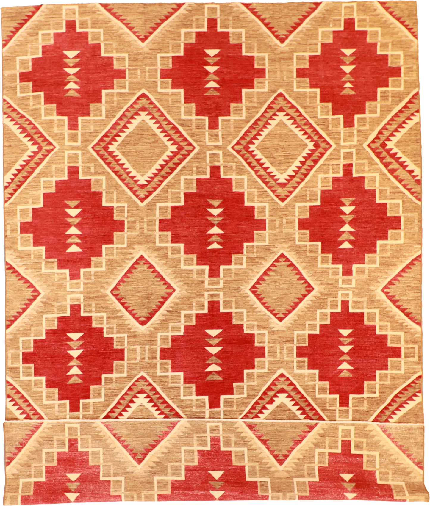 W 10 L 13.10 Mountain Modern 100% Wool Hand-Woven All-Over Design - 61286
