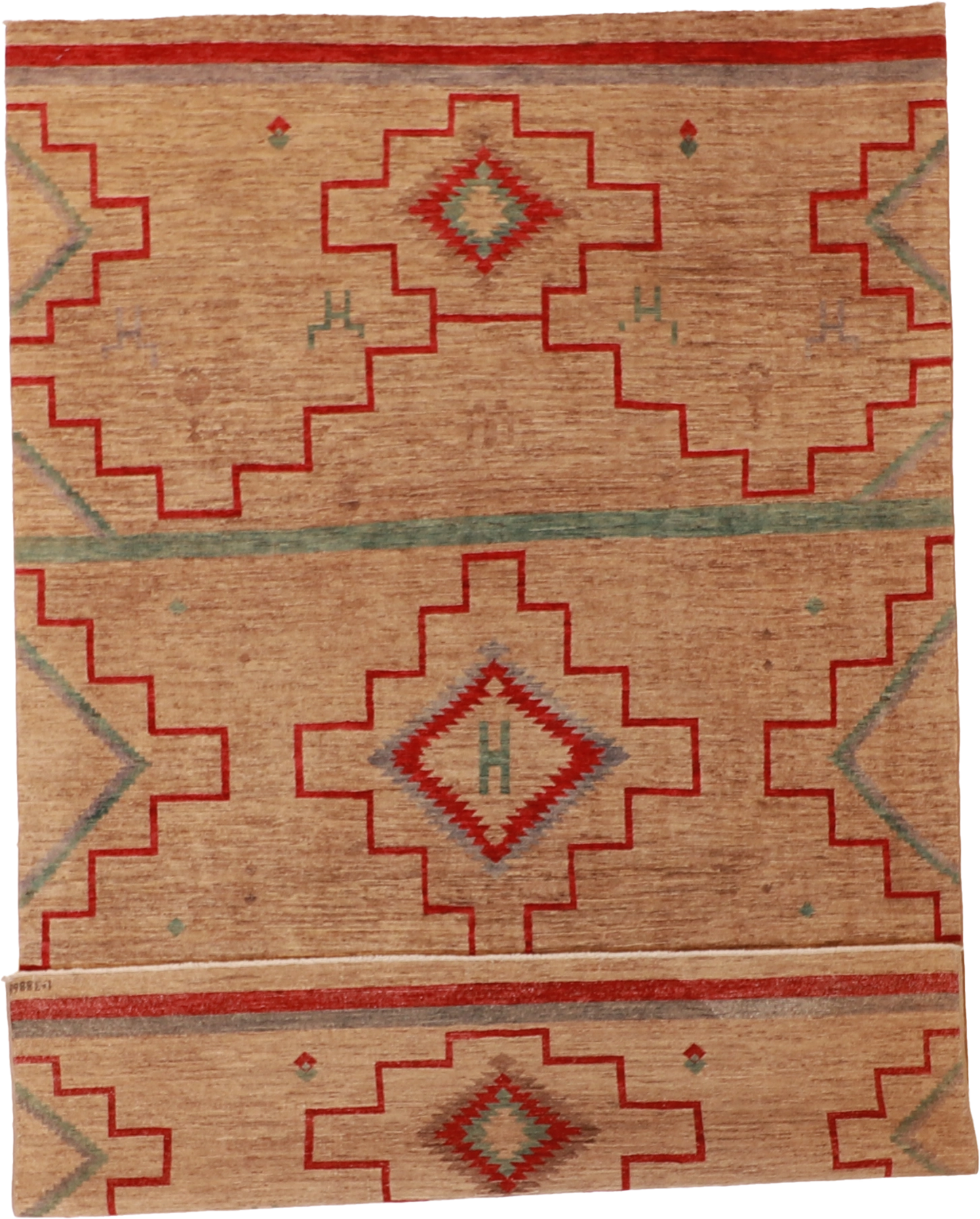 W 6.1 L 9.2 Mountain Modern 100% Wool Handmade Geometric Design - 61310