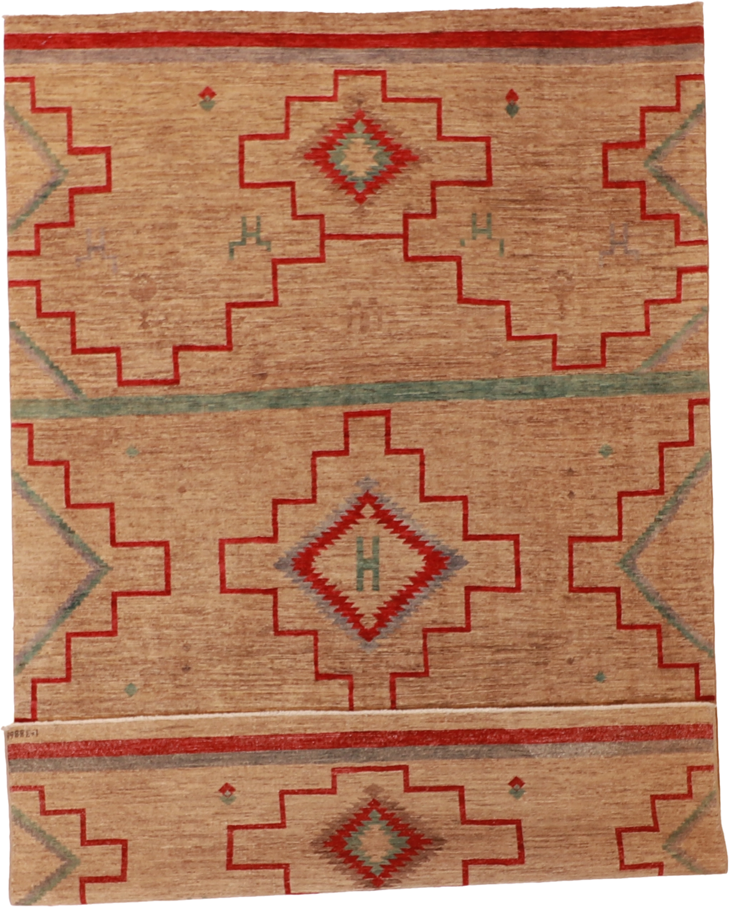 W 6.1 L 9.2 Mountain Modern 100% Wool Handmade Geometric Design - 61310