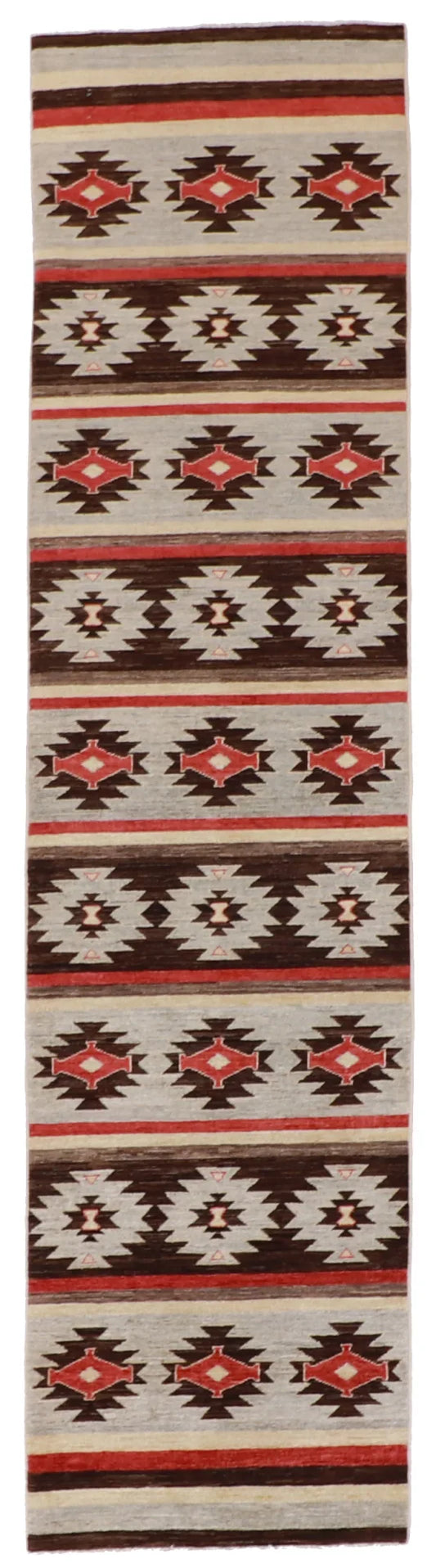 2.6 x 10.2 - Mountain Modern Fine/Wool All Over Rectangle - Finest Hand-Knotted Quality Wool — 61320