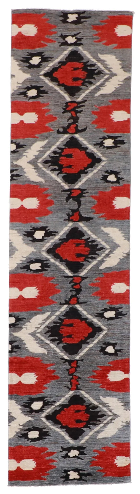 2.6 x 9.8 - Mountain Modern Fine/Wool All Over Rectangle - Finest Hand-Knotted Quality Wool — 61322