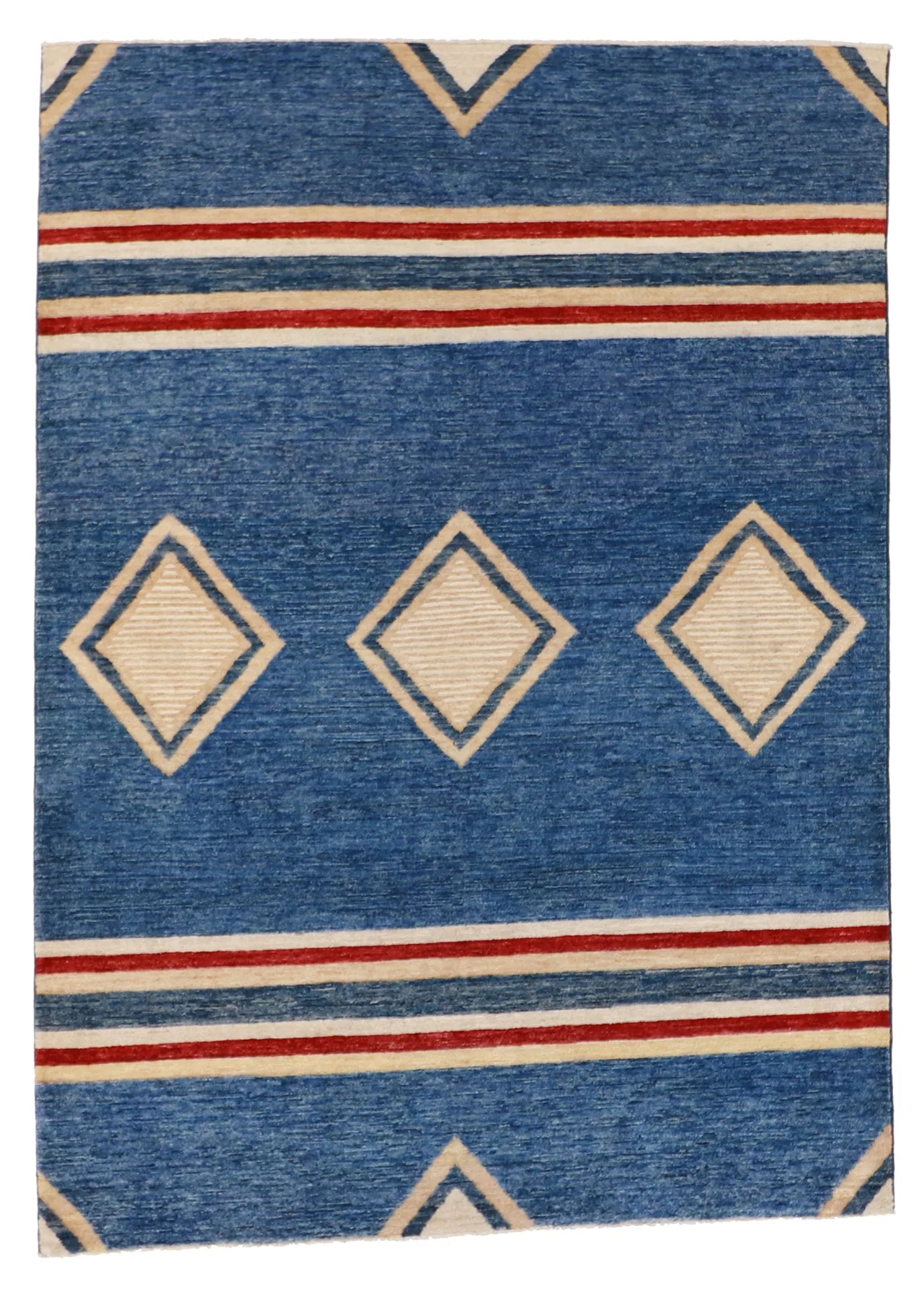 4.10 x 6.10 - Mountain Modern Fine/Wool All Over Rectangle - Finest Hand-Made Quality Wool — 61328