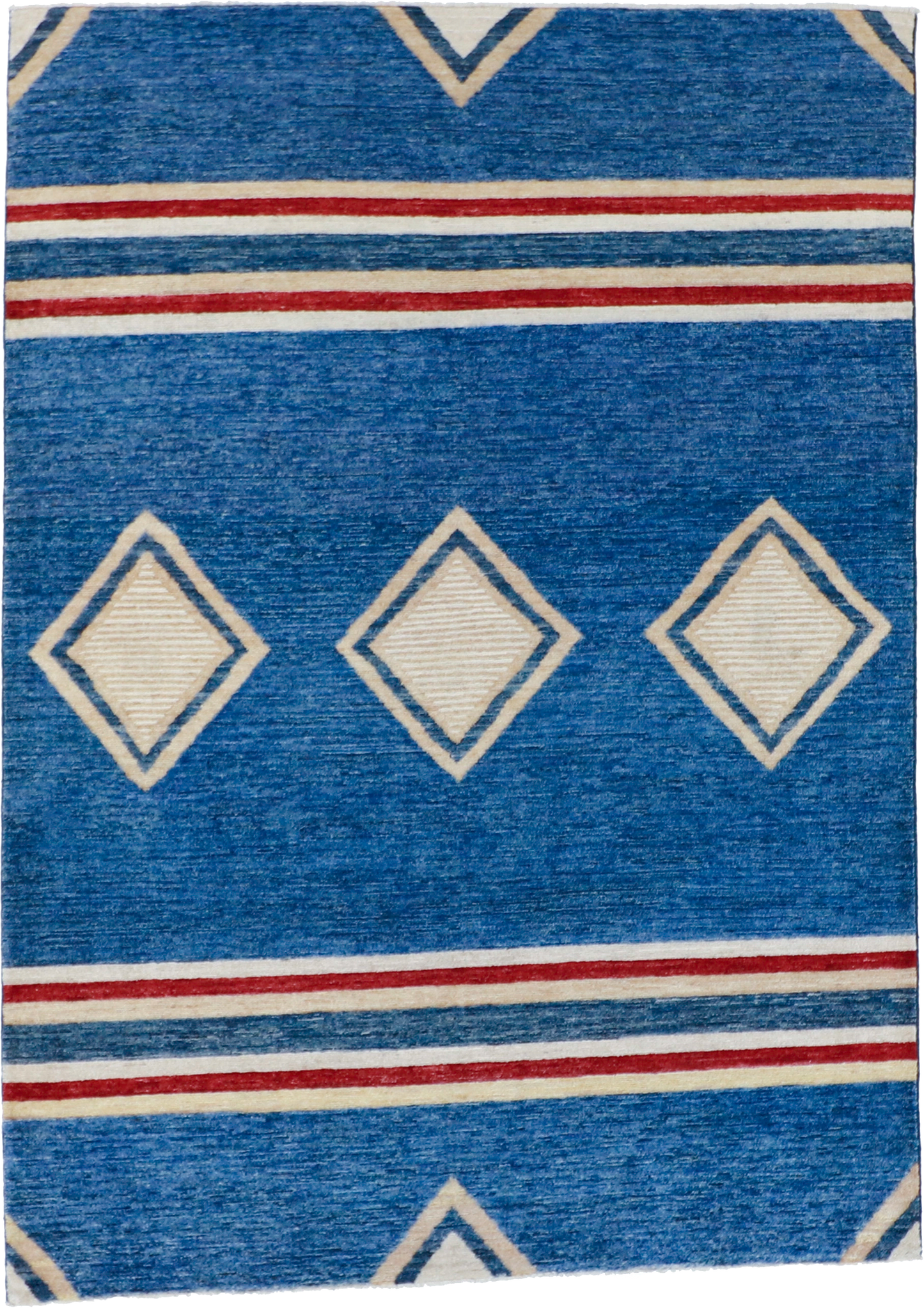 W 4.10 L 6.10 Mountain Modern 100% Wool Hand-Woven All-Over Design - 61328