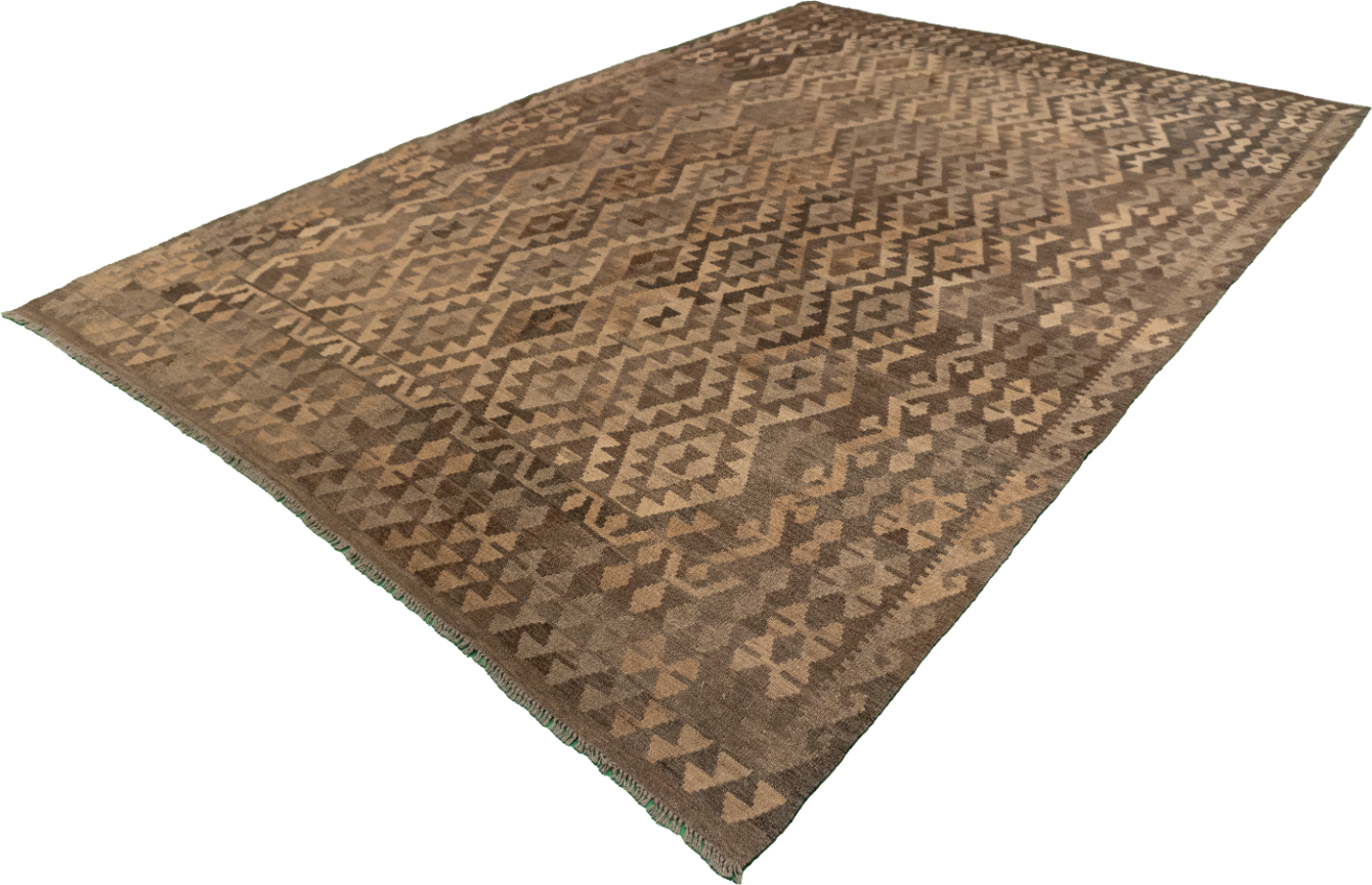 W 7 - L 9.10 - Kilim Fine/Wool All Over Rectangle - Finest Hand-Made Quality Wool - 61396