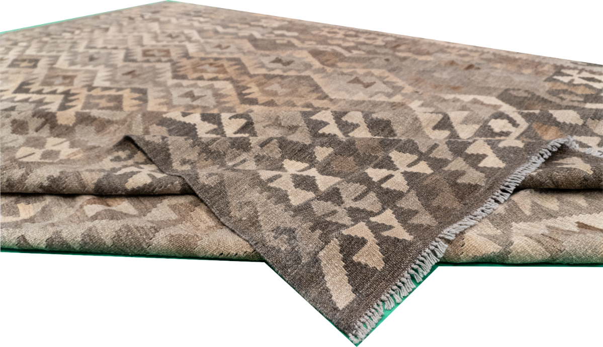 W 7 - L 9.10 - Kilim Fine/Wool All Over Rectangle - Finest Hand-Made Quality Wool - 61396