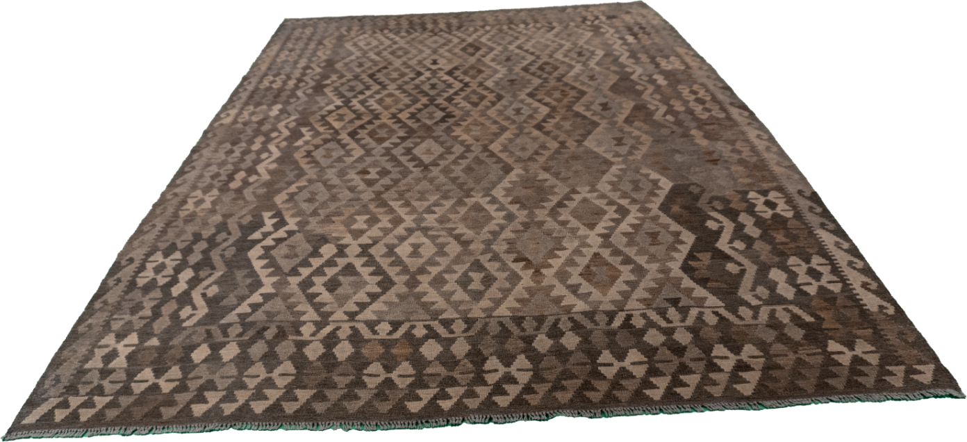 W 7 - L 9.10 - Kilim Fine/Wool All Over Rectangle - Finest Hand-Made Quality Wool - 61396