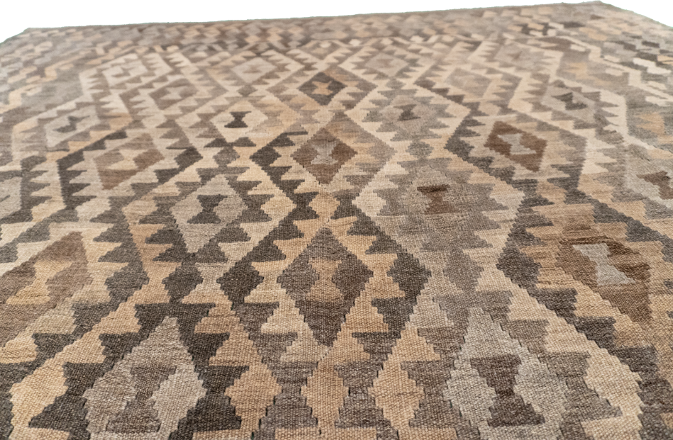 W 7 - L 9.10 - Kilim Fine/Wool All Over Rectangle - Finest Hand-Made Quality Wool - 61396