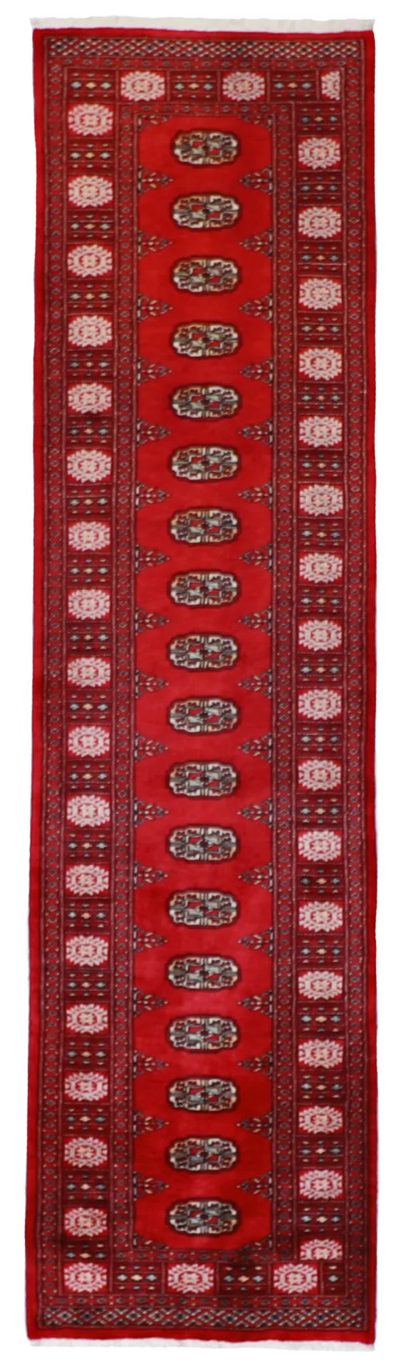 2.7 x 9.10 - Bokhara Fine/Wool All Over Rectangle - Finest Hand-Knotted Quality Wool — 61400