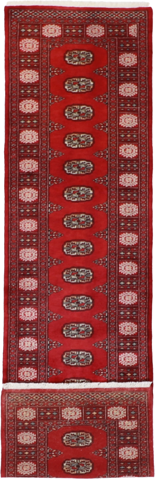 W 2.7 L 9.10 Bokhara Runner 100% Wool Hand-Woven All-Over Design - 61400
