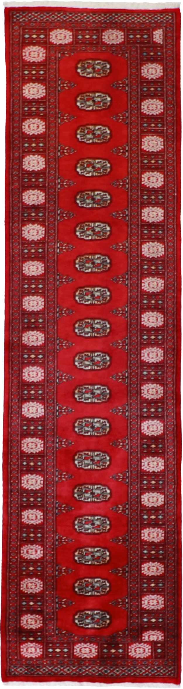 W 2.7 L 9.10 Bokhara Runner 100% Wool Hand-Woven All-Over Design - 61400