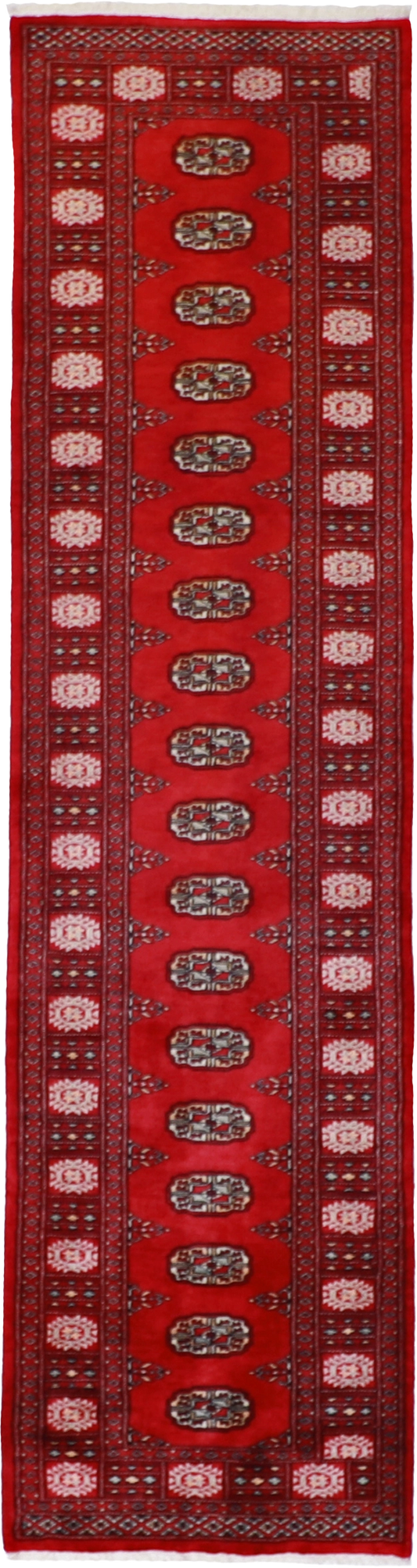 W 2.7 L 9.10 Bokhara Runner 100% Wool Hand-Woven All-Over Design - 61400
