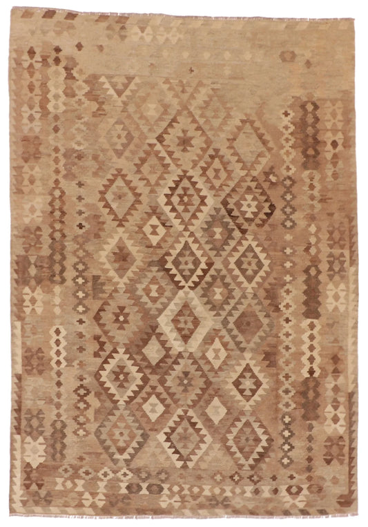 5.7 x 8 - Kilim Fine All Over Rectangle - Finest Hand-Made Quality Wool - 61411