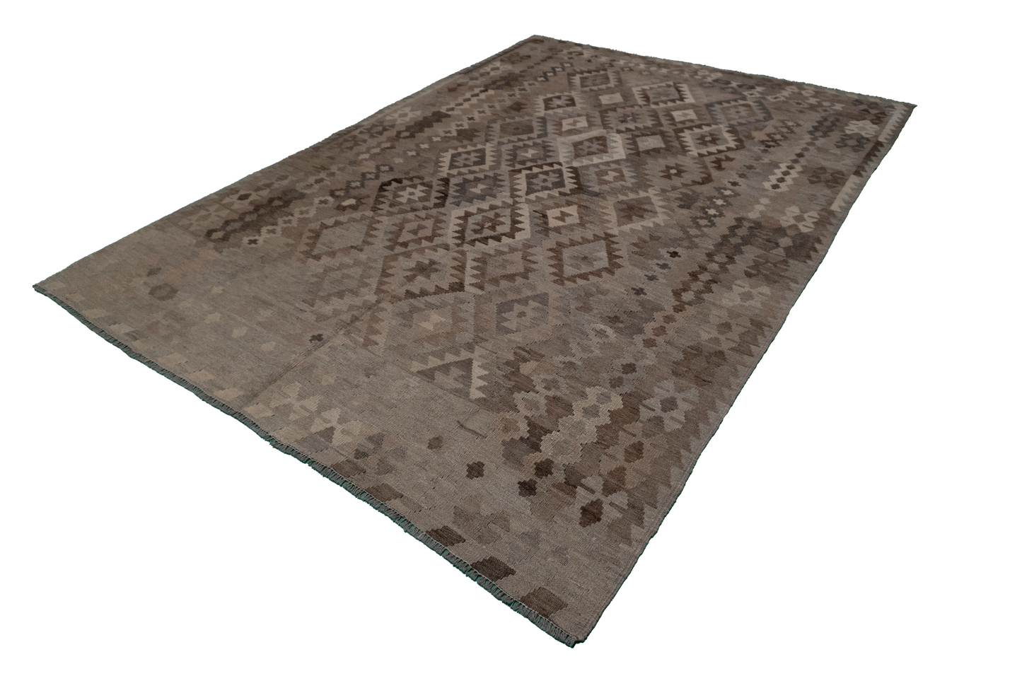 W 5.7 - L 8 - Kilim Fine All Over Rectangle - Finest Hand-Made Quality Wool - 61411