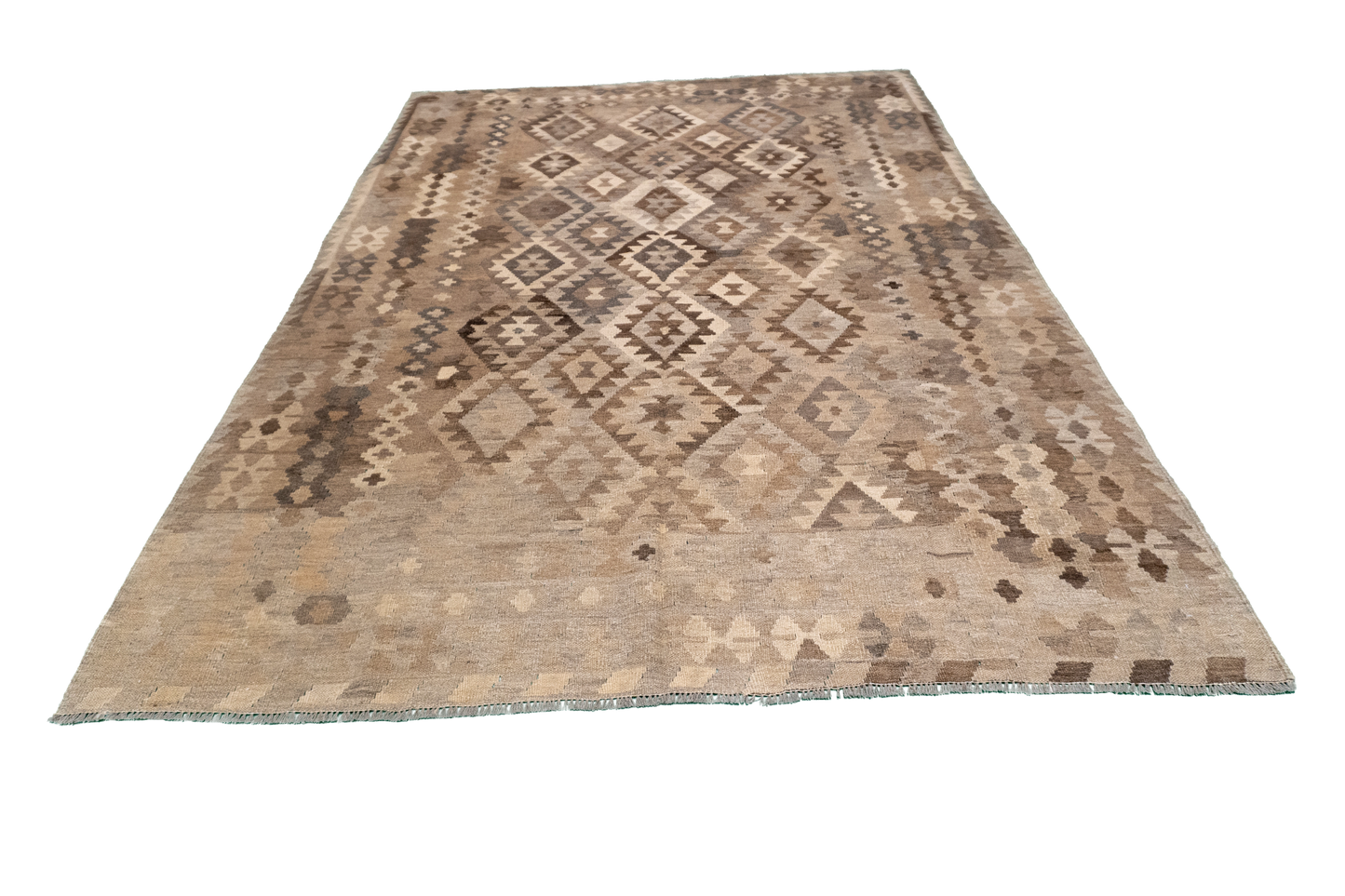 W 5.7 - L 8 - Kilim Fine All Over Rectangle - Finest Hand-Made Quality Wool - 61411