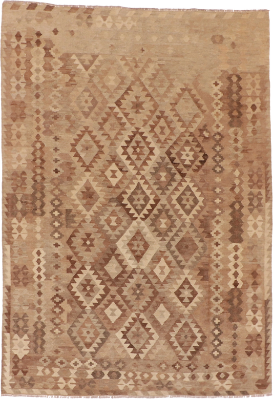 W 5.7 L 8 Kilim 100% Wool Hand-Woven All-Over Design - 61411