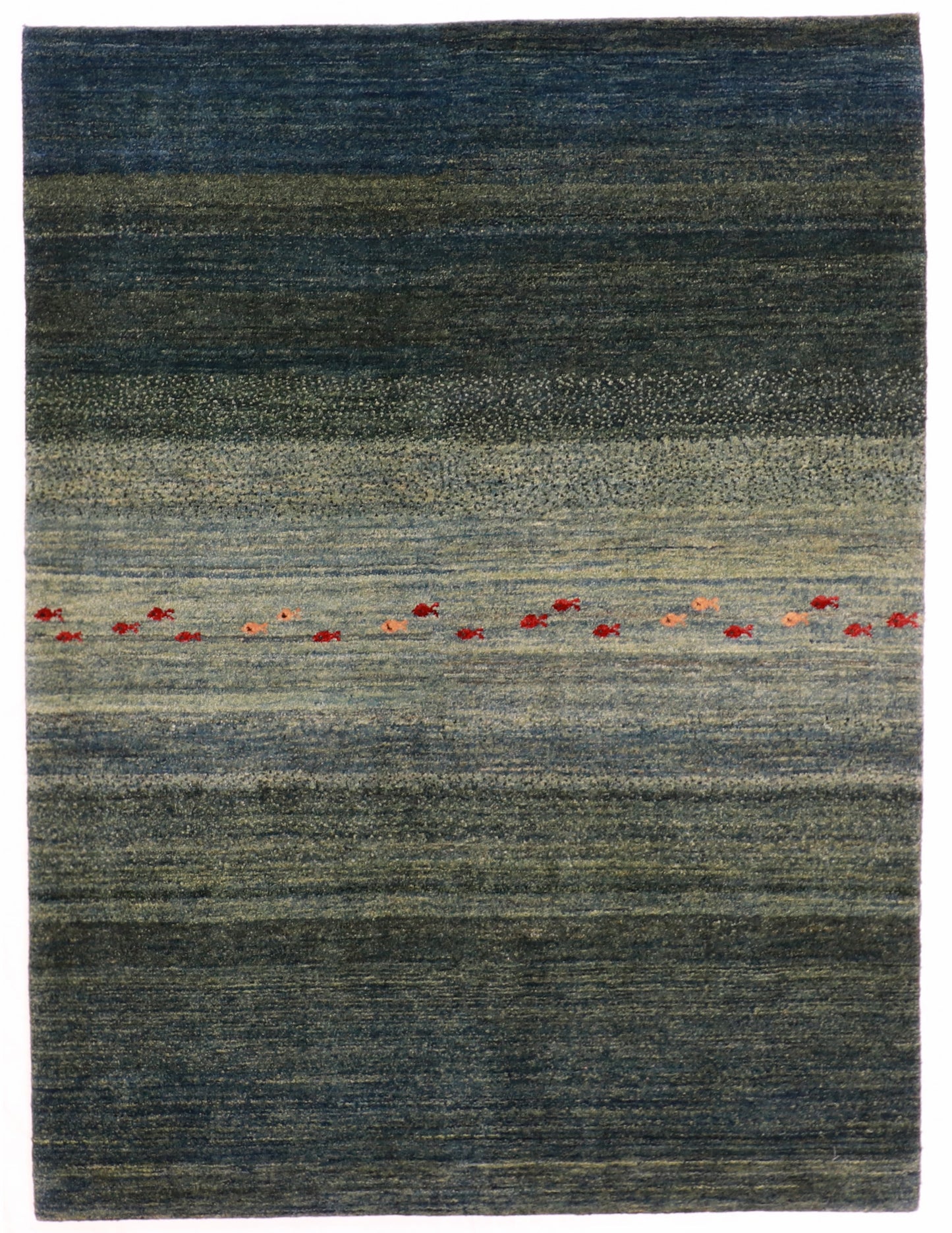 W 5 L 6.7 Lori Baft 100% Wool Handmade All Over Design - 61437