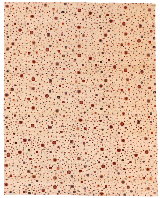 8.1 x 10.2 - Lori Baft Wool Contemporary Rectangle - Finest Hand-Knotted Quality Wool — 61438