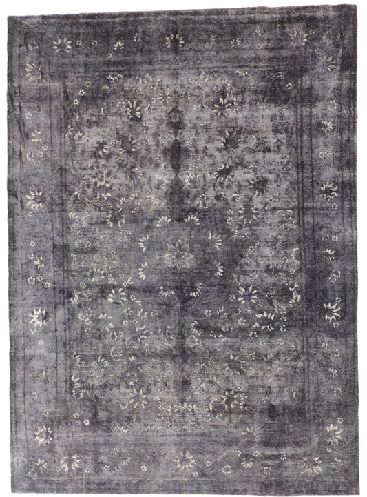 W 9.8 L 13.3 Modern 100% Wool Hand-Woven All-Over Design - 61449