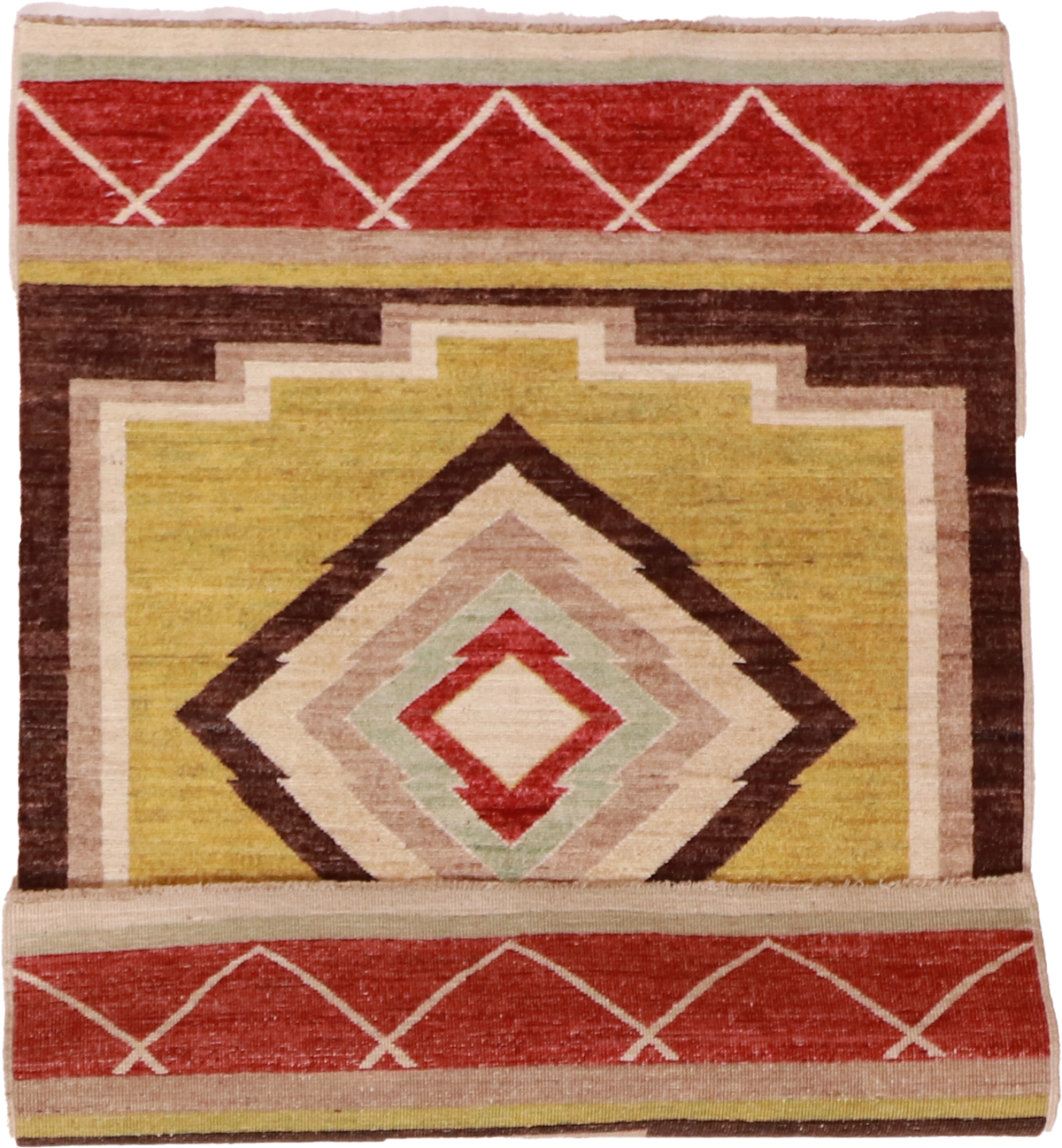 W 3.6 L 5 Mountain Modern 100% Wool Hand-Woven All-Over Design - 61590