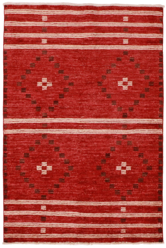 3.5 x 5 - Mountain Modern Wool All Over Rectangle - Finest Hand-Knotted Quality Wool — 61591