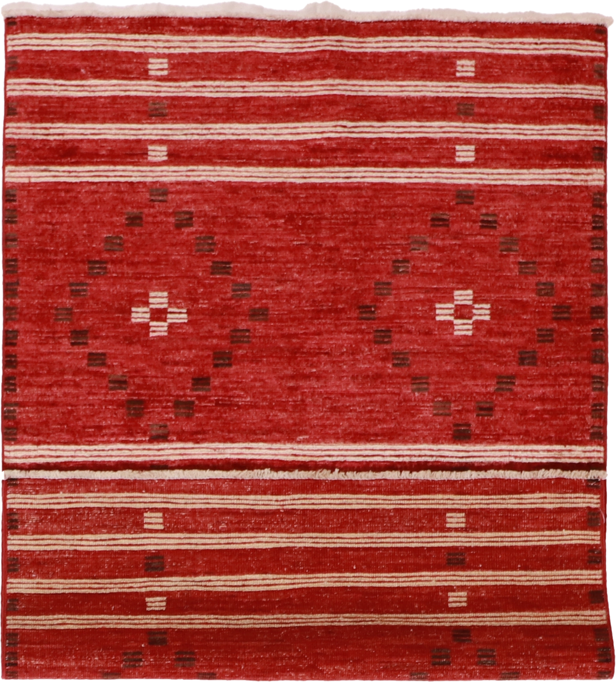 W 3.5 L 5 Mountain Modern 100% Wool Hand-Woven Geometric Design - 61591
