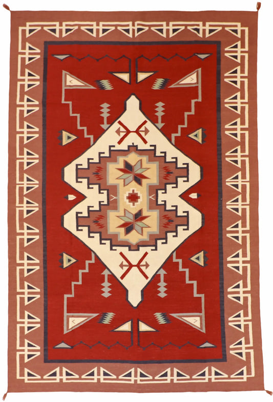 W 7.10 - L 11.11 - Navajo Fine/Wool All Over Rectangle - Finest Hand-Made Quality Wool - 61638