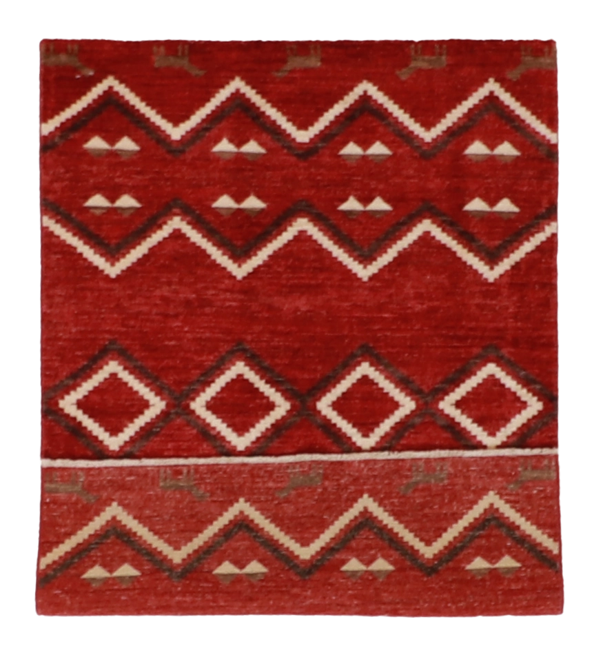 W 3.2 L 4.8 Mountain Modern 100% Wool Hand-Over Geometric Design - 61660
