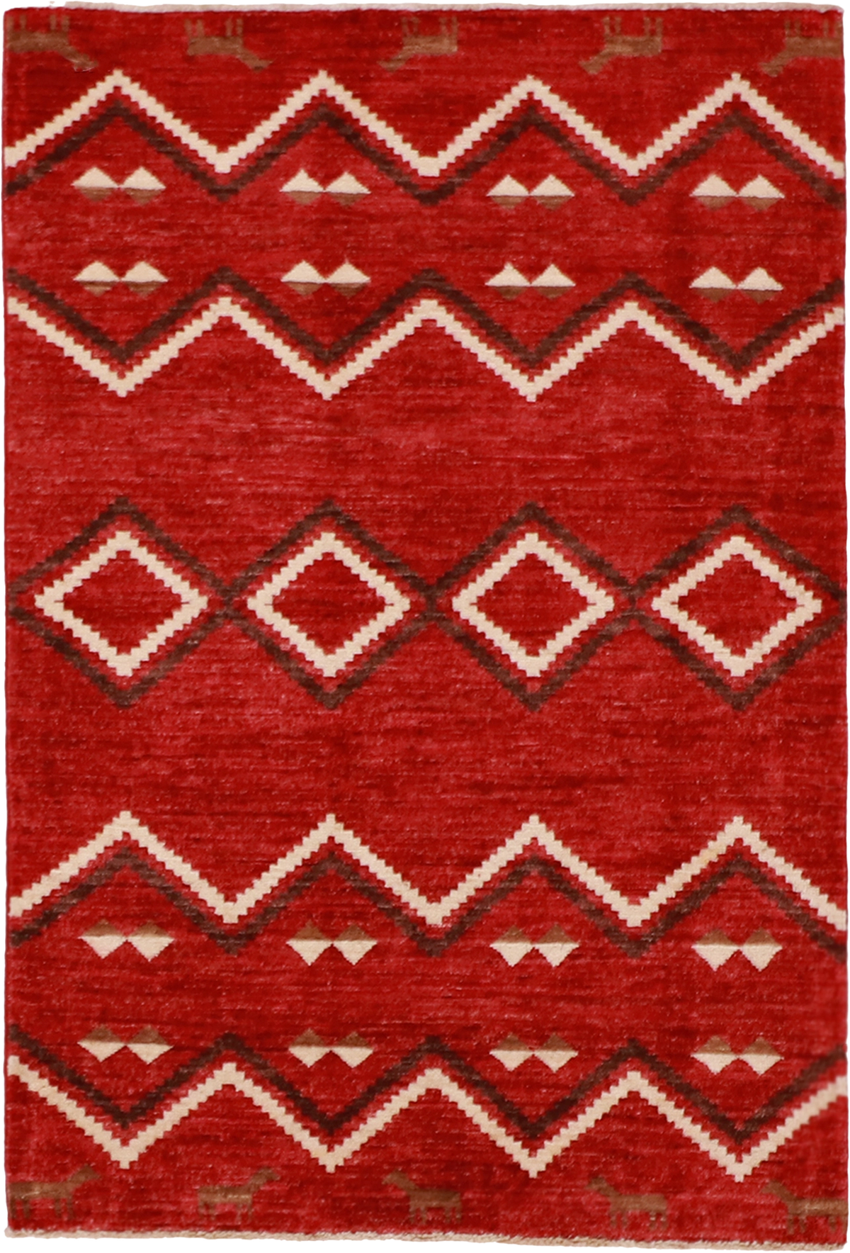 W 3.2 L 4.8 Mountain Modern 100% Wool Hand-Over Geometric Design - 61660