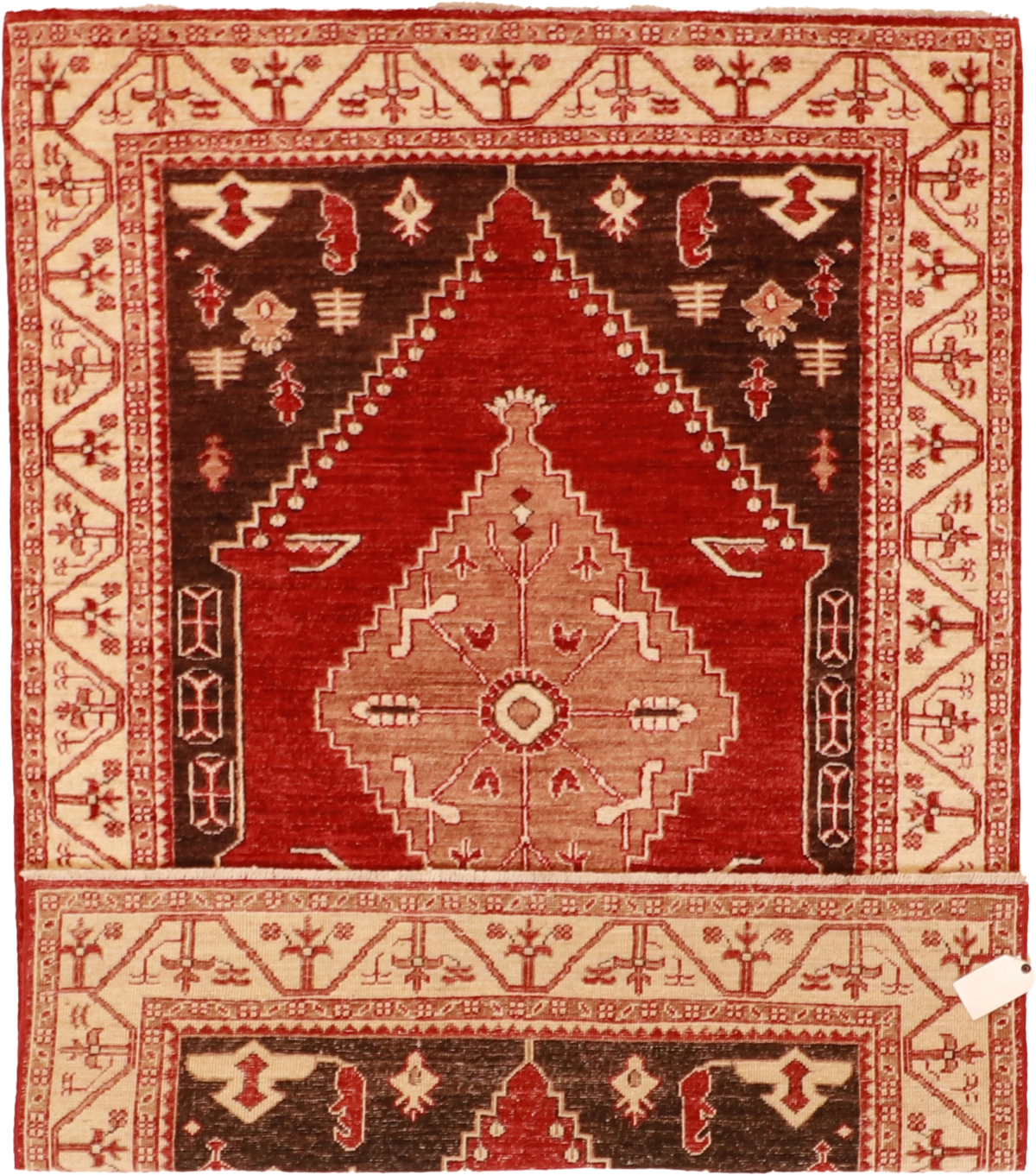 W 4.1 L 6 Heriz 100% Wool Hand-Woven Medallion Design - 61666