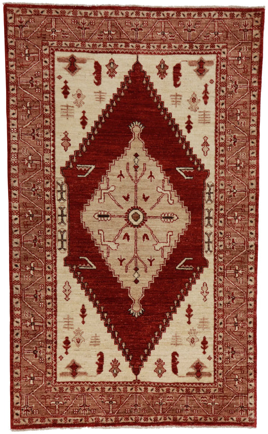 3.7 x 5.11 - Mountian Modern Fine/Wool All Over Rectangle - Hand Woven Rug — 61669