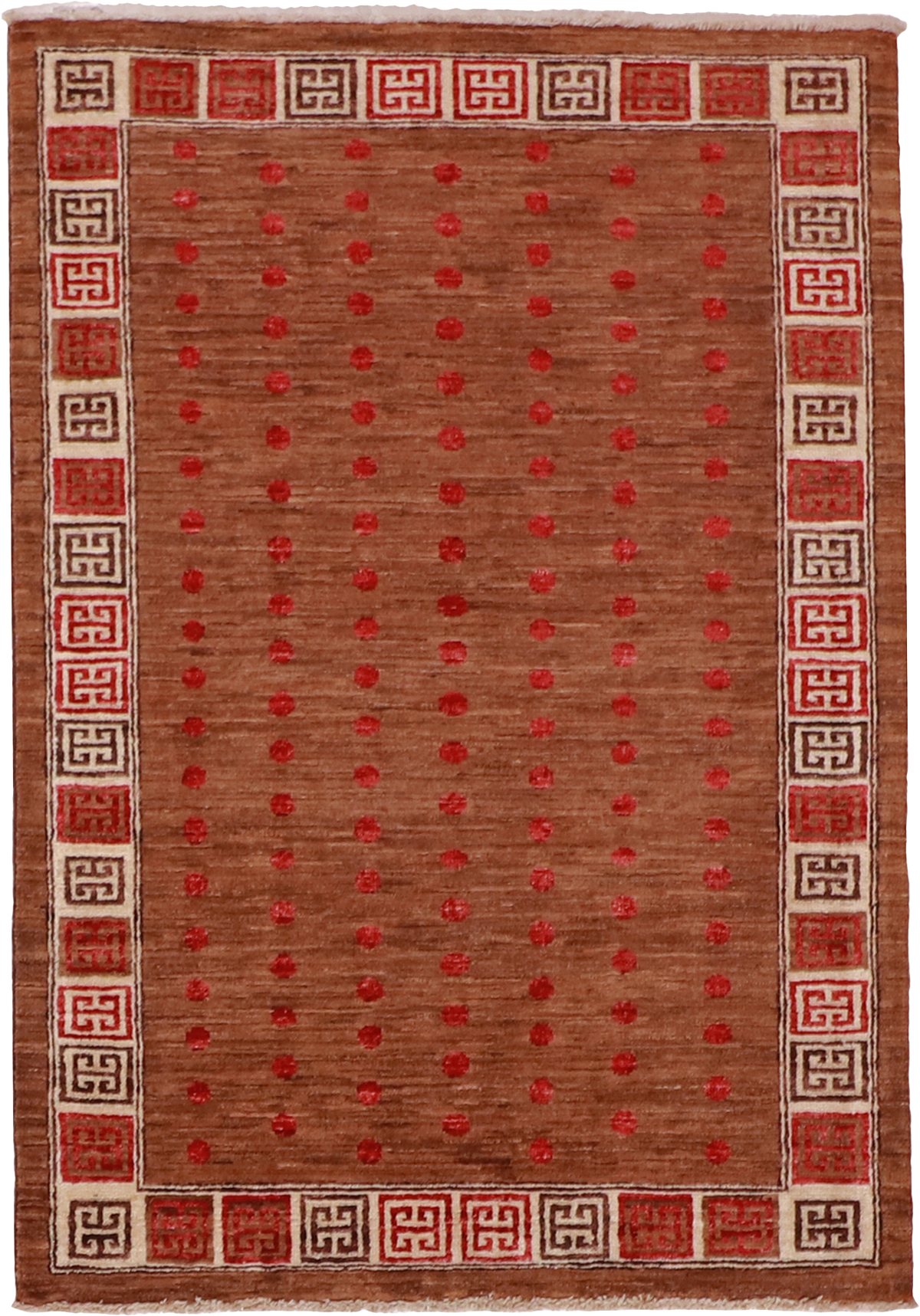 W 3.3 L 4.8 Mountain Modern 100% Wool Hand-Woven All-Over Design - 61671