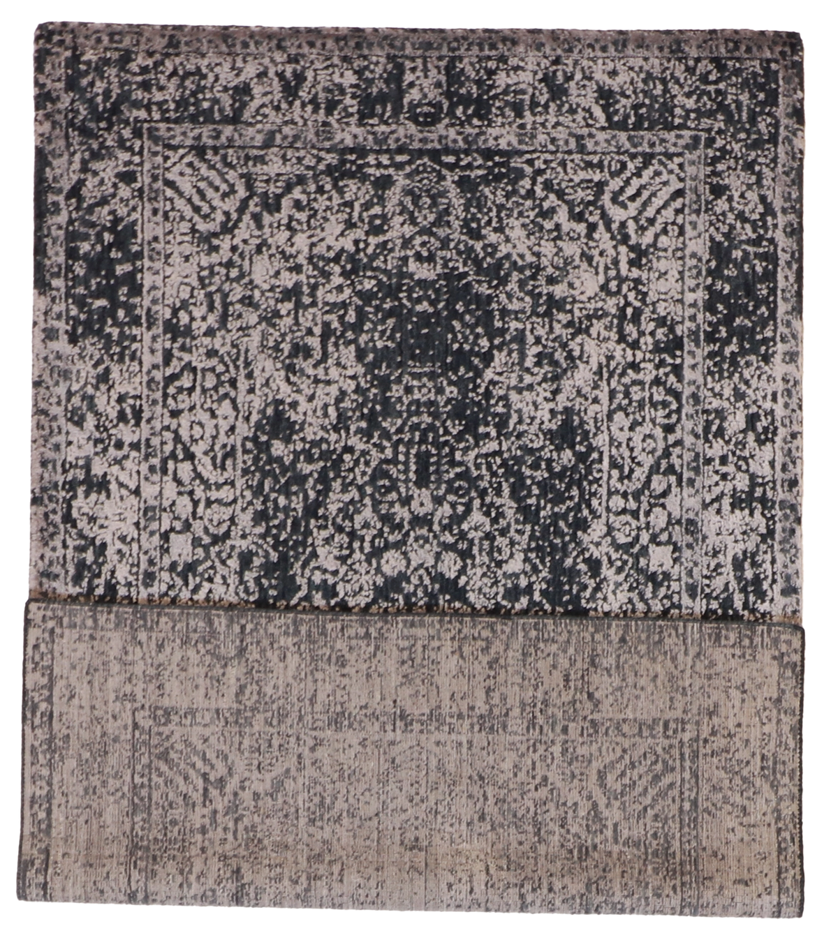 W 4 L 6 Modern Wool-Silk Blend Hand-Woven All-Over Design - 61710