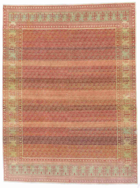 W 9 - L 11.11 - Traditioanl Wool Bijar Rectangle - Hand Woven Rug - 61728